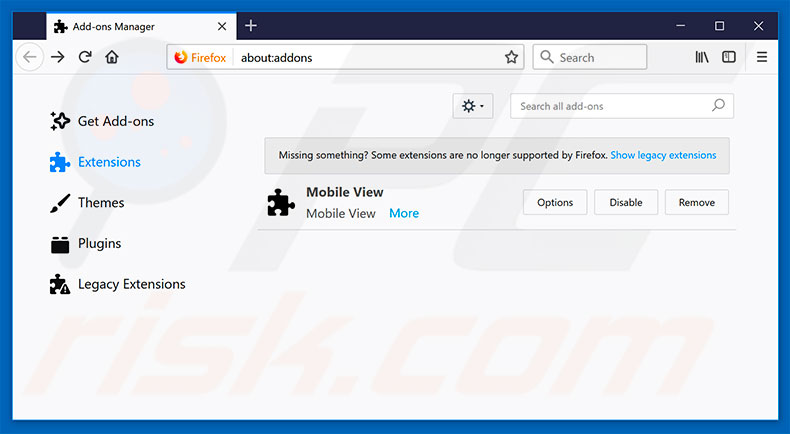 Removing Free Malware Removal Tool ads from Mozilla Firefox step 2