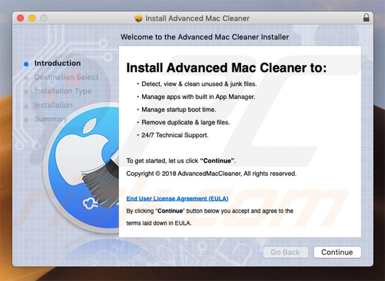 Official Advanced Mac Cleaner installation setup