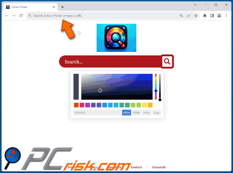 Colour Picker browser hijacker honline-src.com redirects to bing