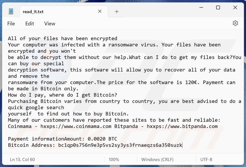 Napoli ransomware ransom note (read_it.txt)