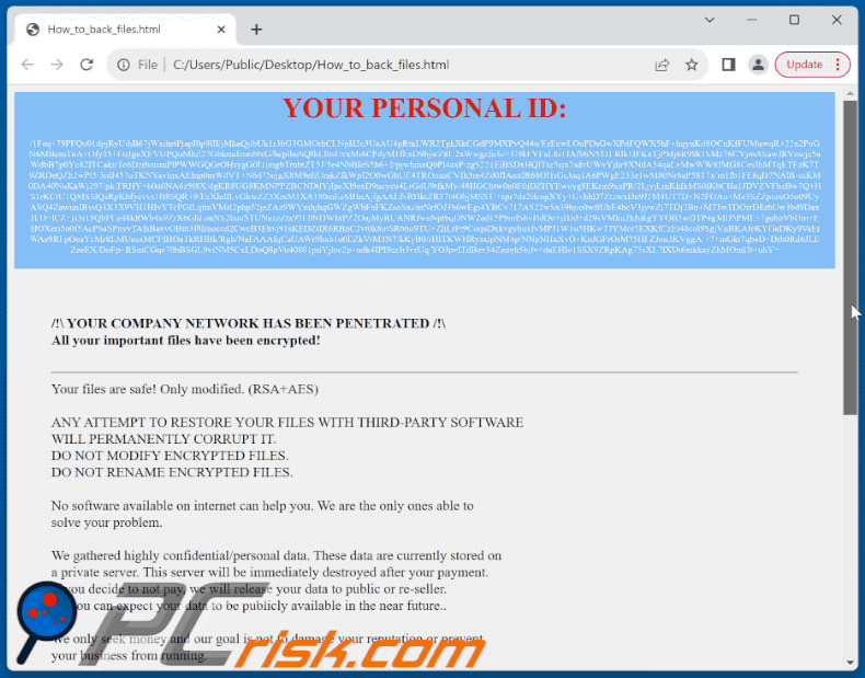 Repair ransomware ransom note (How_to_back_files.html) GIF