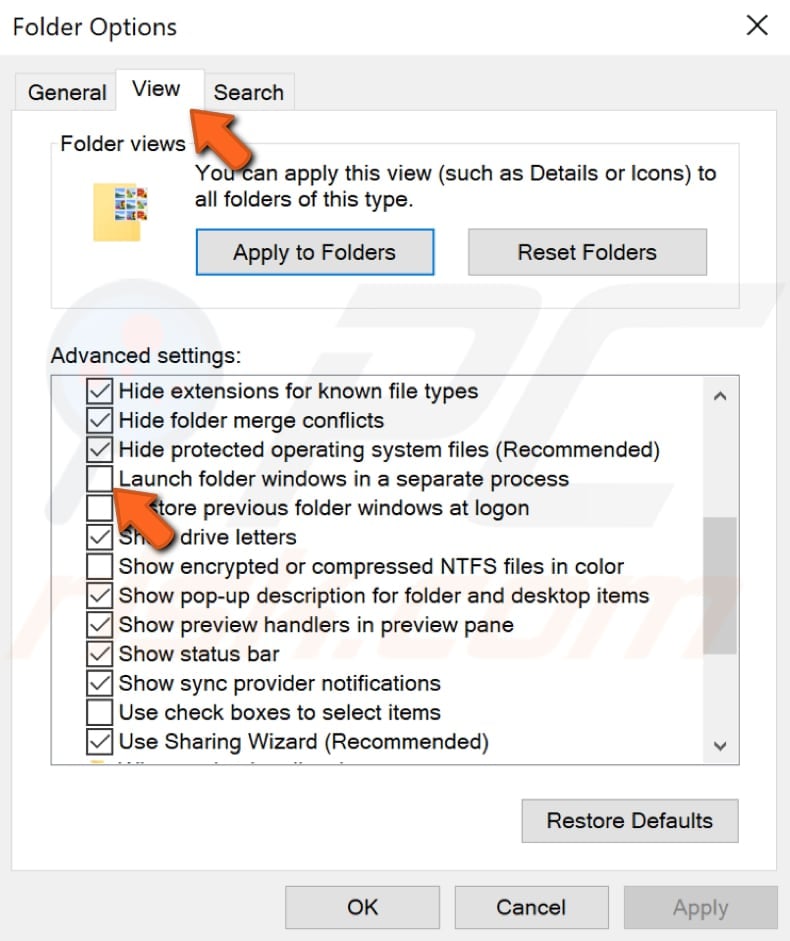 launch folder windows in a separate process step 2
