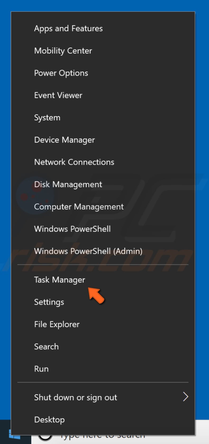 restart file explorer step 1