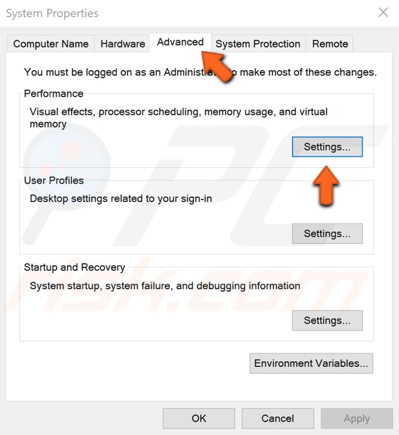 disable thumbnails using file performance options step 2
