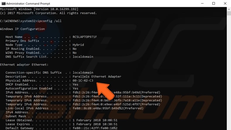 enter Mac address manually step 3