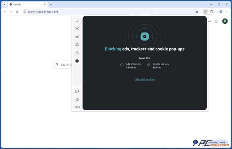 Surfshark CleanWeb extension for Chrome