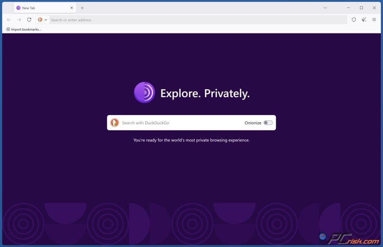 Tor browser homepage