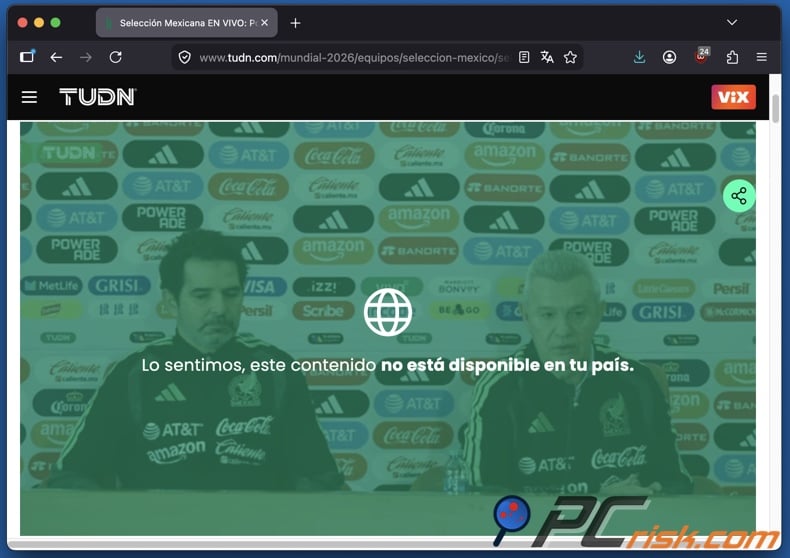 TUDN unavailable in your region