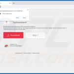 Website used to promote TopStreamsSearch browser hijacker (Chrome) 1