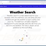 Website used to promote Weather Search browser hijacker 1