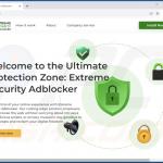 Website promoting Extreme Security Adblocker adware 1