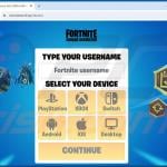 Fortnite V-Bucks Generator scam appearance version 5