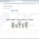 Example of a site using fake CAPTCHA test to push browser notification spam 5