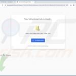 PrimeLookup browser hijacker distributing page