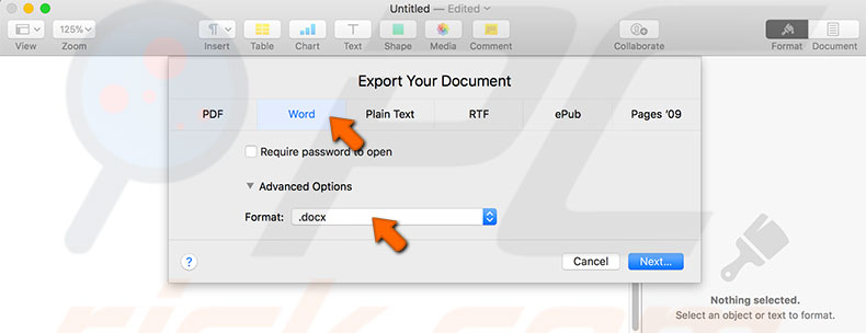 how to open a new word document on mac