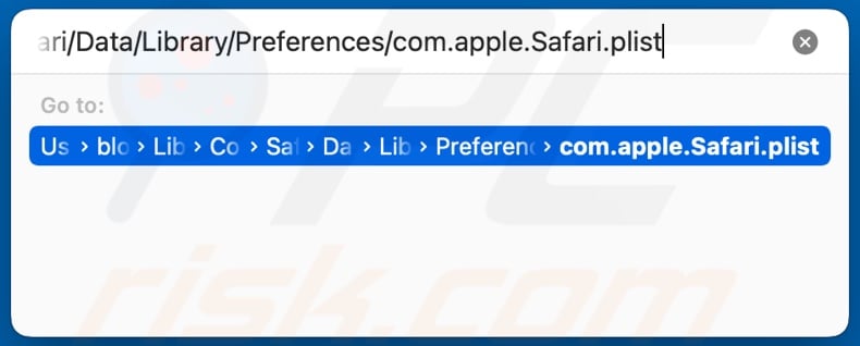 Navigate to ~/Library/Containers/com.apple.Safari/Data/Library/Preferences/com.apple.Safari.plist