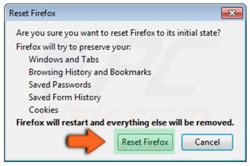 how to reset mozilla firefox browser