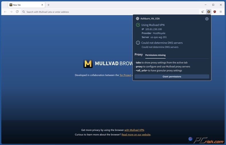 Mullivad browser