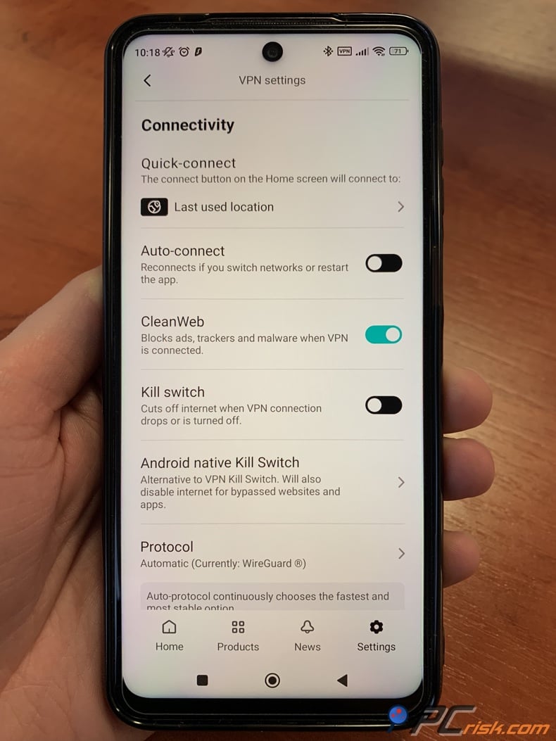 Surfshark for Android CleanWeb