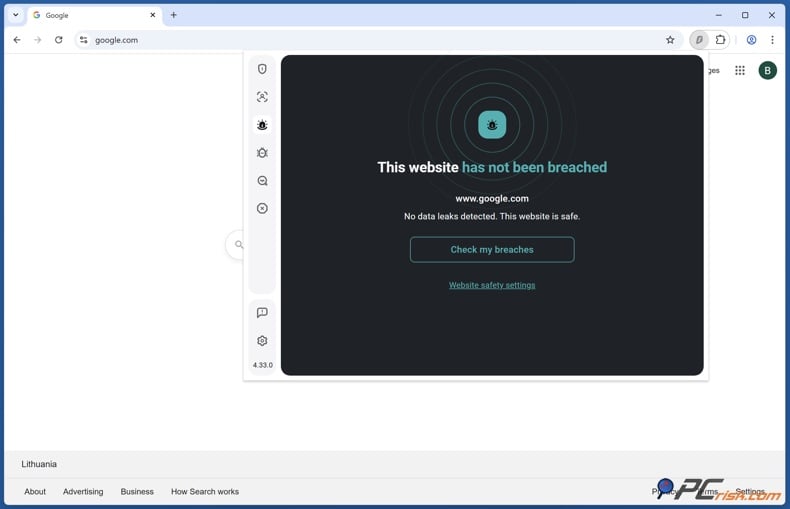 CleanWeb extension Alert