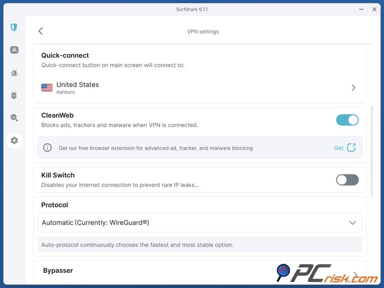 Enabling CleanWeb on Surfshark VPN