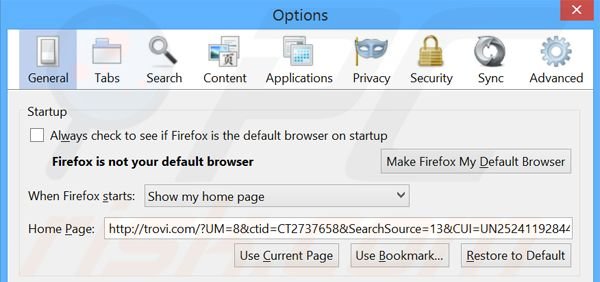 Removing FreeOnlineRadioPlayerRecorder from Mozilla Firefox homepage