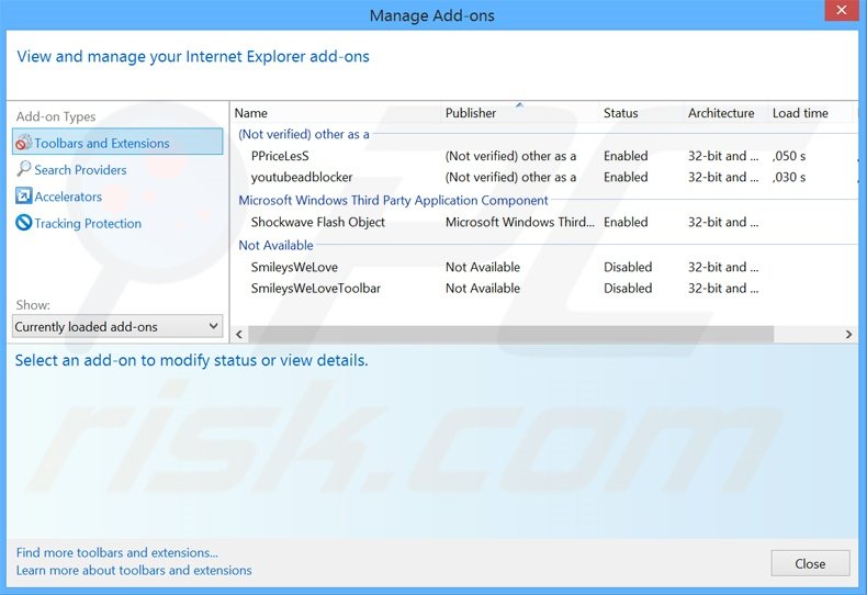 Removing FusionPlayer ads from Internet Explorer step 2