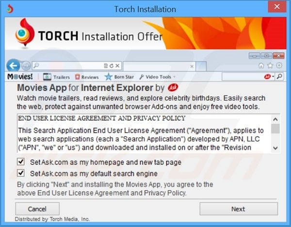 torch browser malware