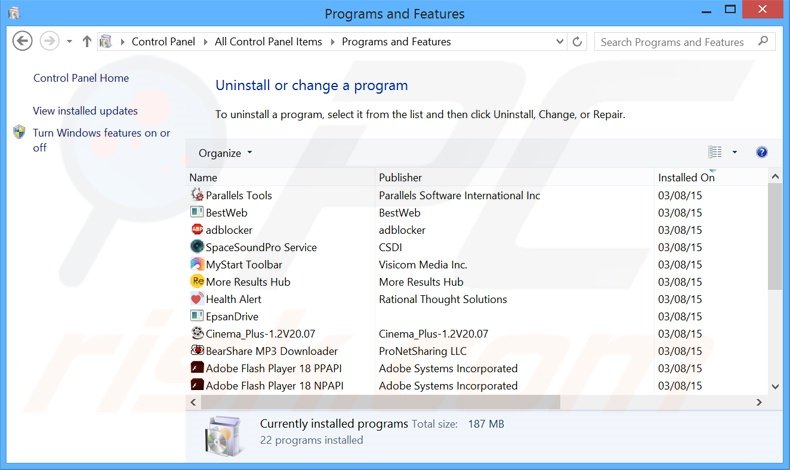 deal-slider adware uninstall via Control Panel