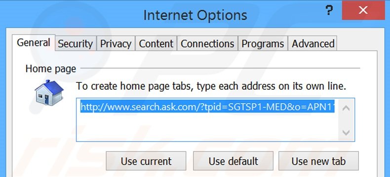 Removing Media Search App by Ask from Internet Explorer homepage