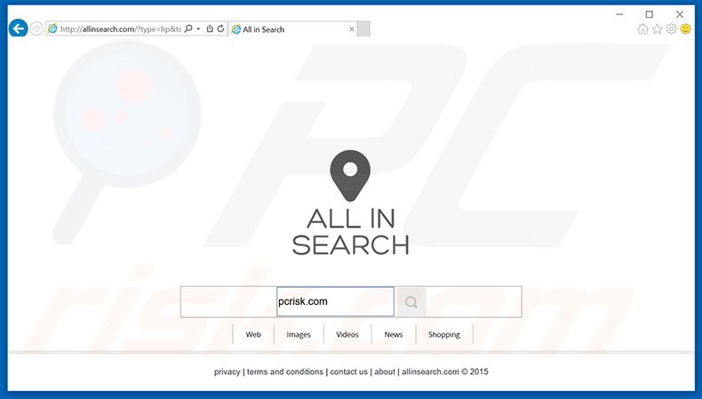 allinsearch.com browser hijacker