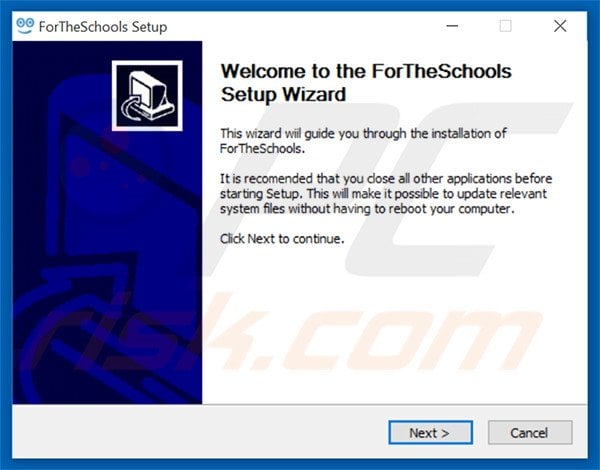 Official ForTheSchools adware installer