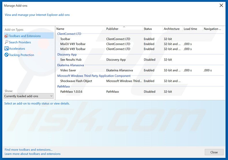 Removing installCore ads from Internet Explorer step 2