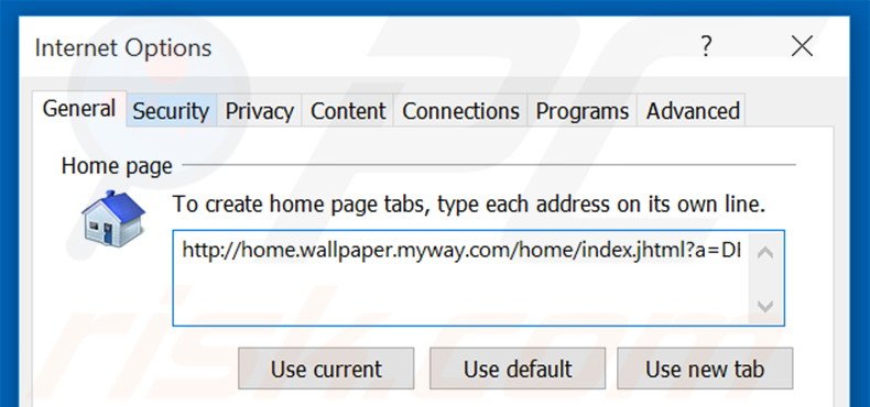 Removing Wallpaper Homepage from Internet Explorer homepage