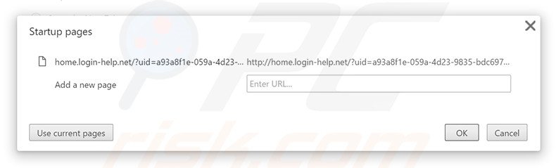 Removing home.login-help.net from Google Chrome homepage