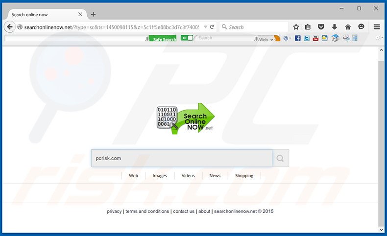 searchonlinenow.net browser hijacker