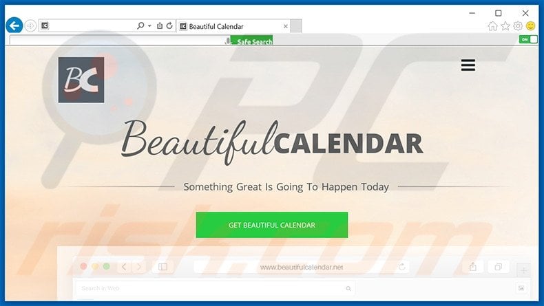 Website used to promote search.beautifulcalendar.net