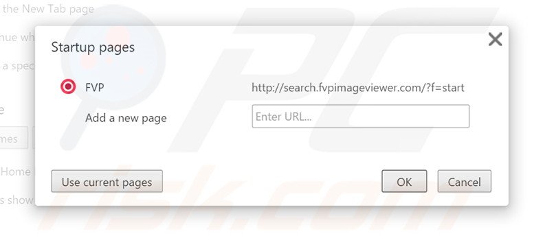 Removing search.fvpimageviewer.com from Google Chrome homepage