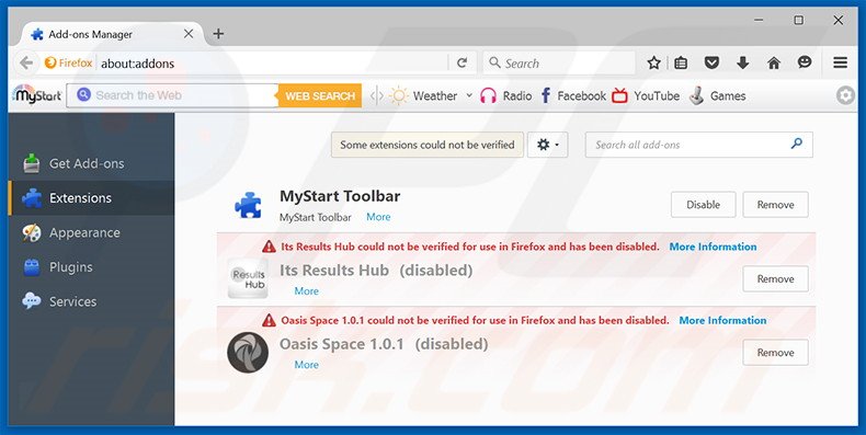 Removing search.fvpimageviewer.com related Mozilla Firefox extensions