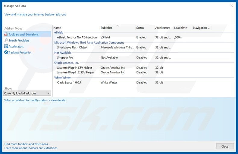 Removing smartZoom ads from Internet Explorer step 2