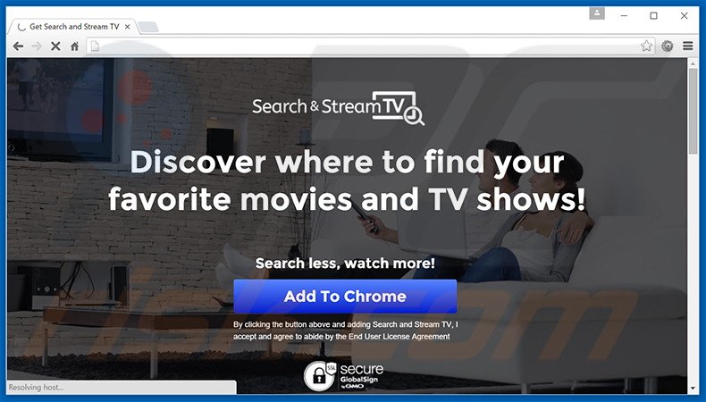 Website used to promote SearchandStreamTV