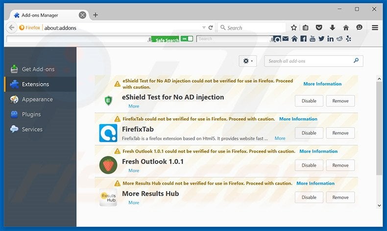 Removing whatsappTime ads from Mozilla Firefox step 2