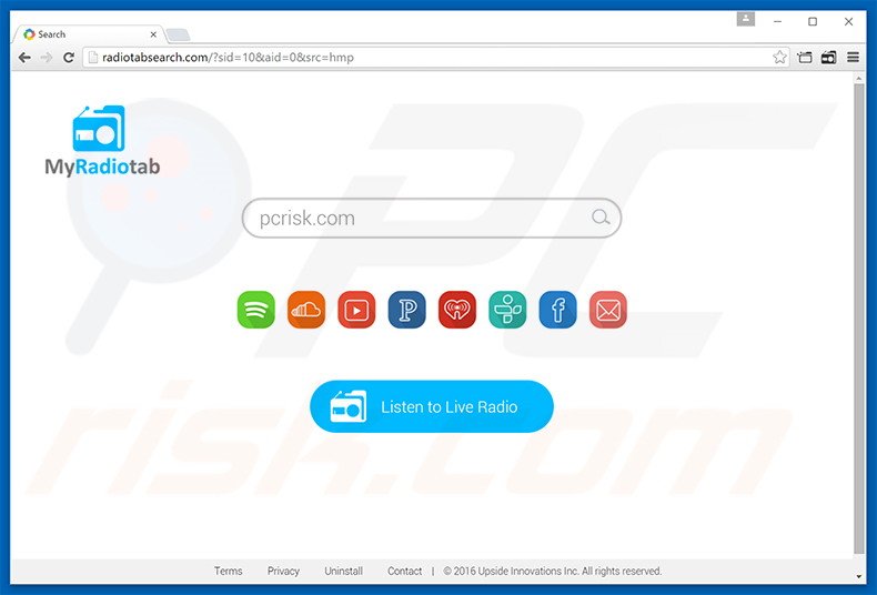 radiotabsearch.com browser hijacker