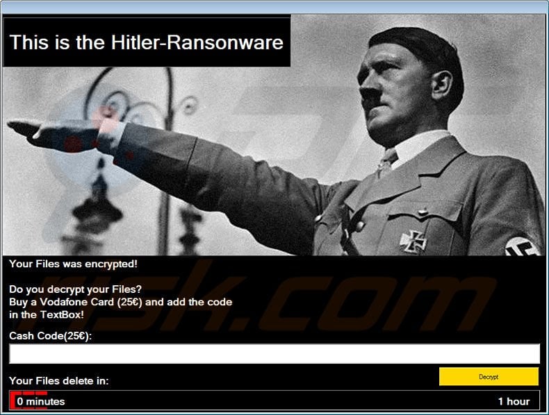 Hitler-Ransomware decrypt instructions