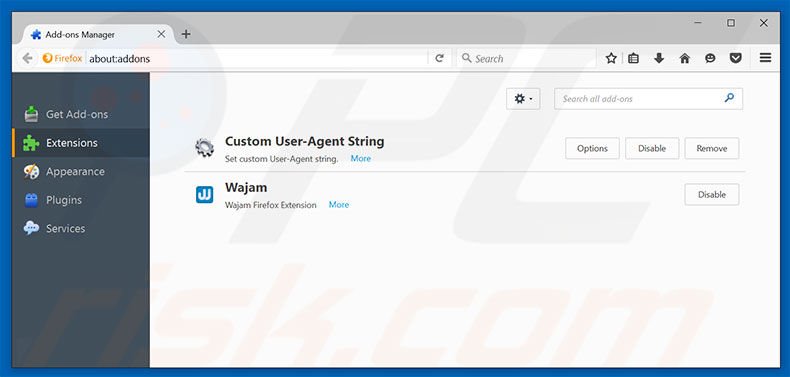 Removing search.wikicraftpro.com related Mozilla Firefox extensions