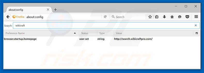 Removing search.wikicraftpro.com from Mozilla Firefox default search engine