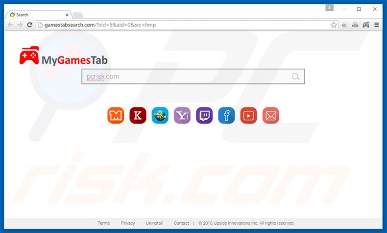 gamestabsearch.com browser hijacker