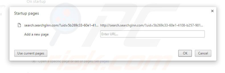 Removing search.searchglnn.com from Google Chrome homepage