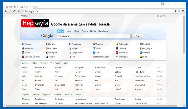 hepsayfa.com browser hijacker