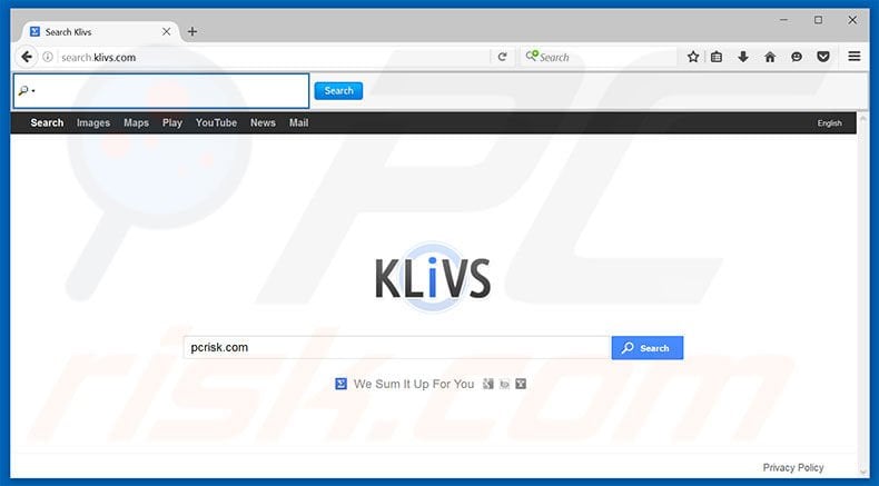 search.klivs.com browser hijacker